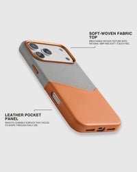 WALLET PHONE CASE — GREY ORANGE