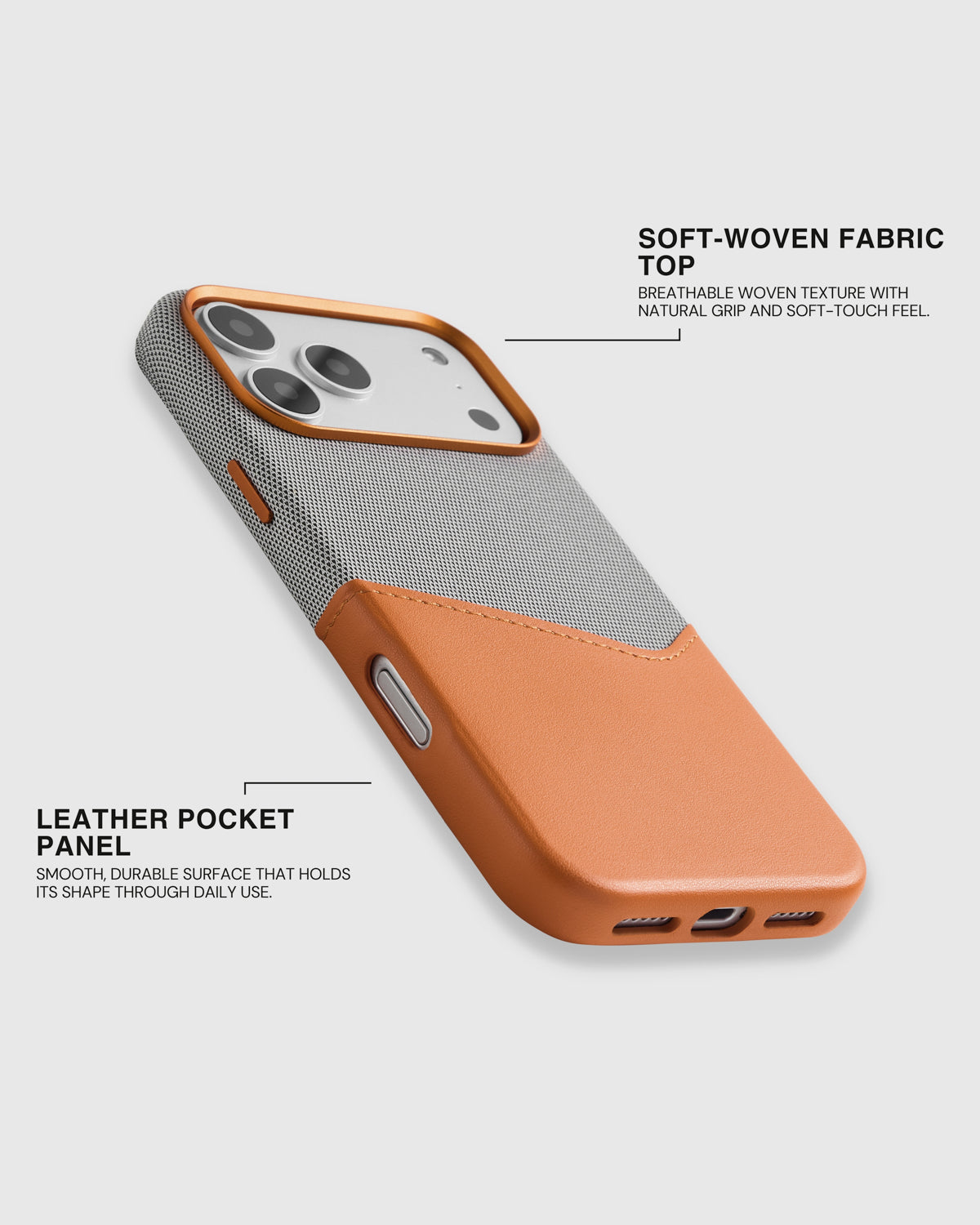 WALLET PHONE CASE — GREY ORANGE