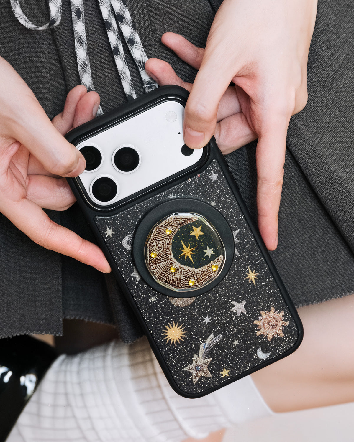 BEADED MOON PHONE CASE