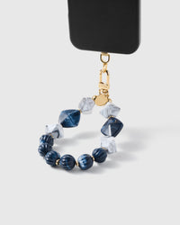 SAPPHIRE MARBLE CLUSTER PHONE STRAP