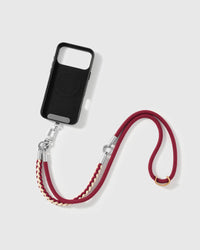 BORDEAUX BRAID CROSS-BODY PHONE STRAP