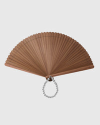 ESPRESSO BEADED LOOP HAND FAN