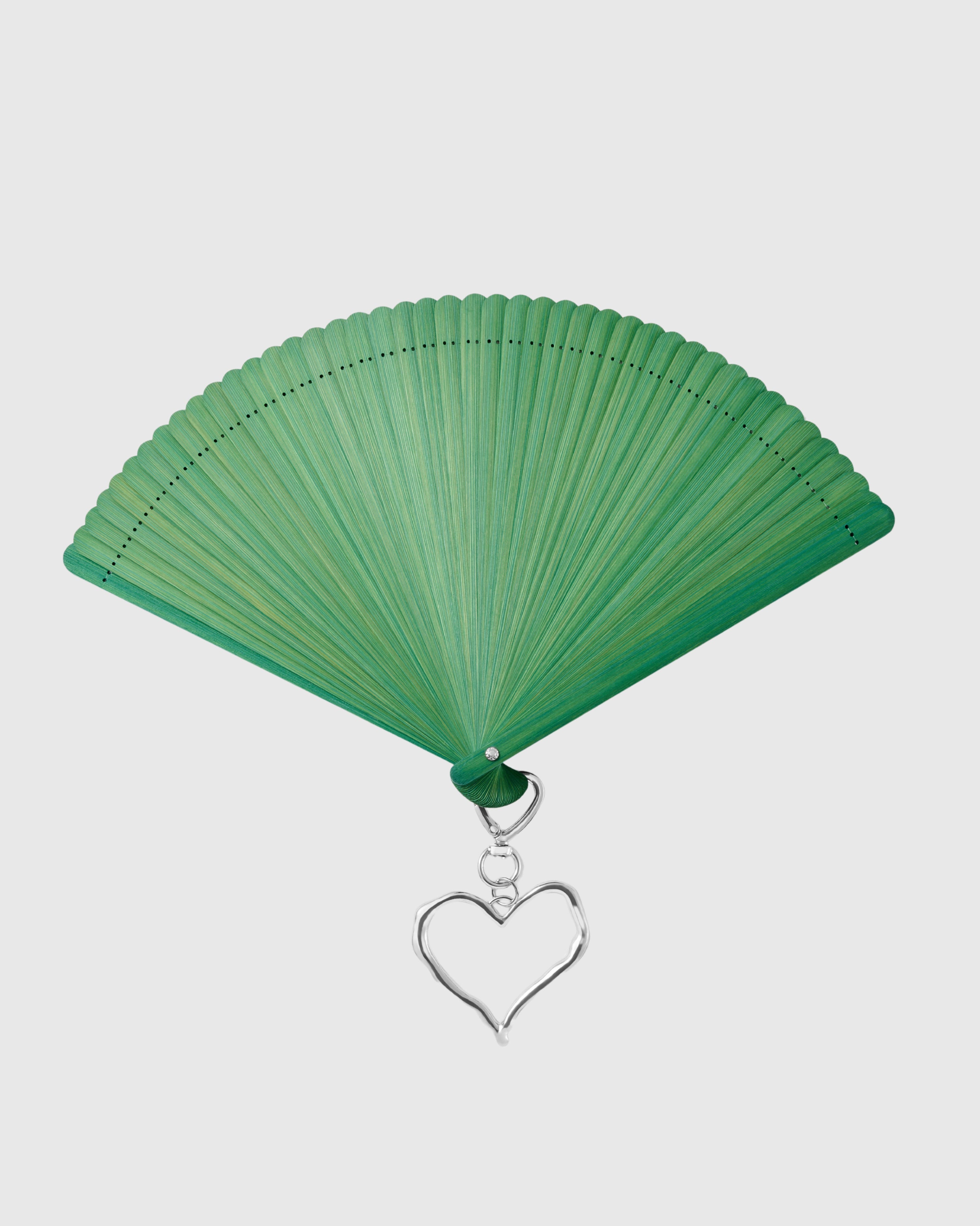 JADE OPEN HEART HAND FAN