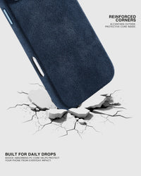 ALCANTARA PHONE CASE — COBALT