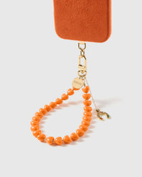 TANGERINE HORSESHOE HEART PHONE STRAP