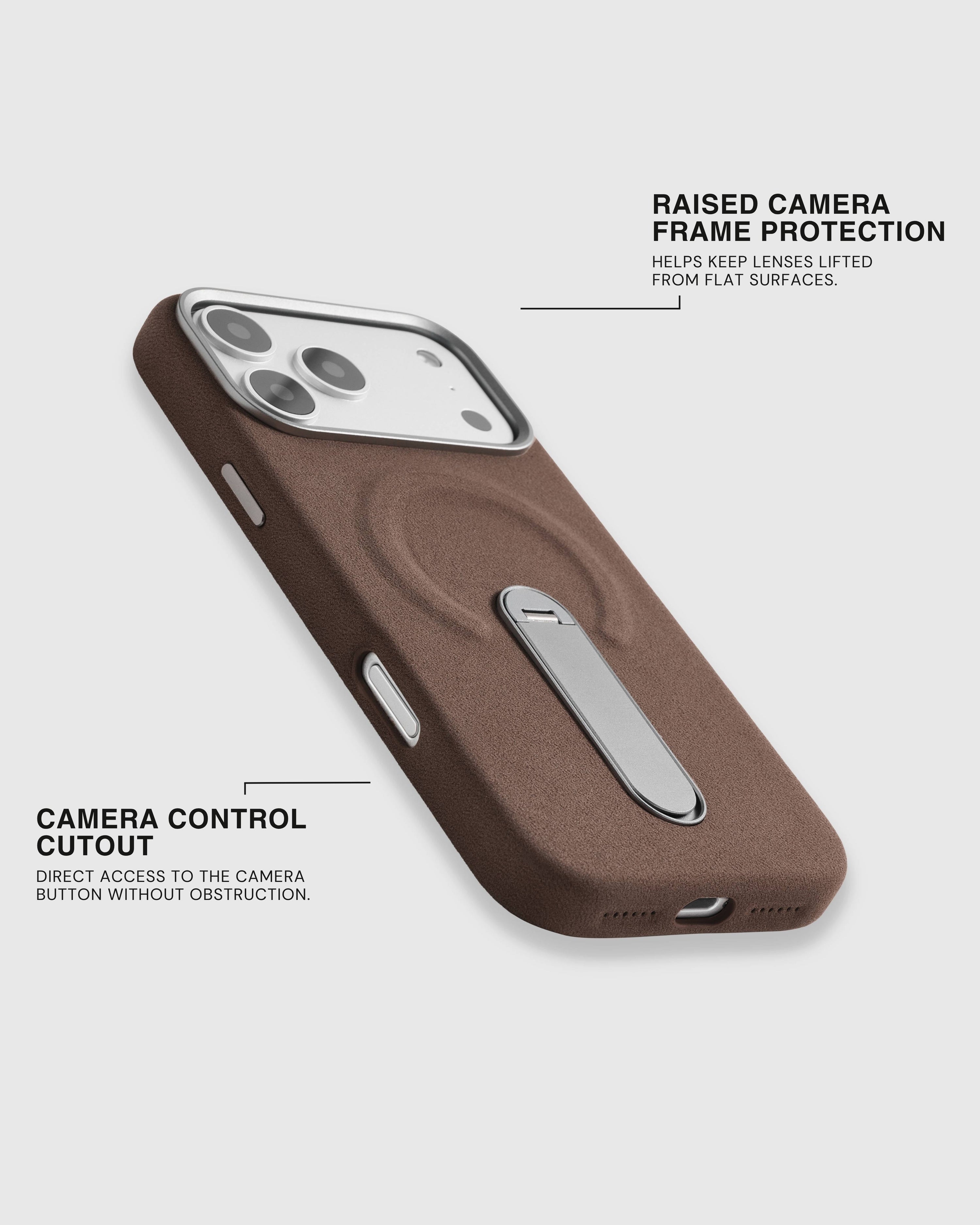 STAND PHONE CASE — BROWN
