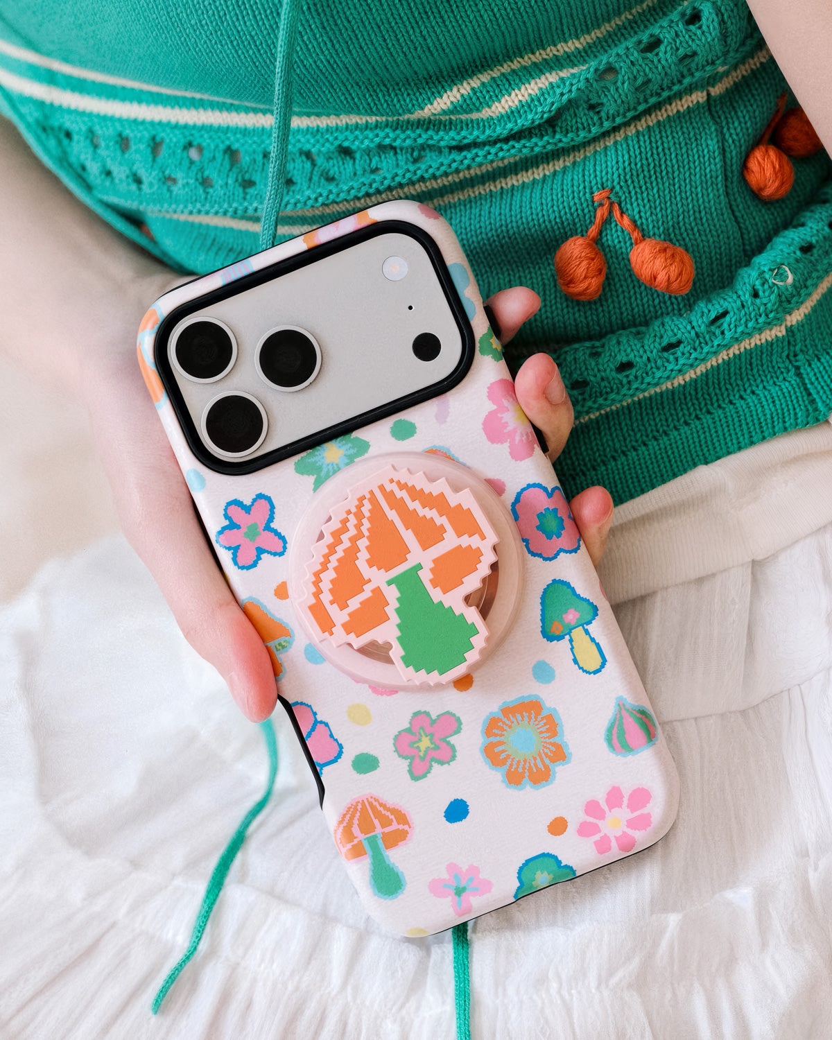 PIXEL MUSHROOM PHONE CASE