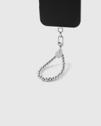 SILVER BEAD PHONE STRAP