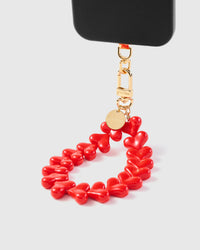 RED HEART PHONE STRAP