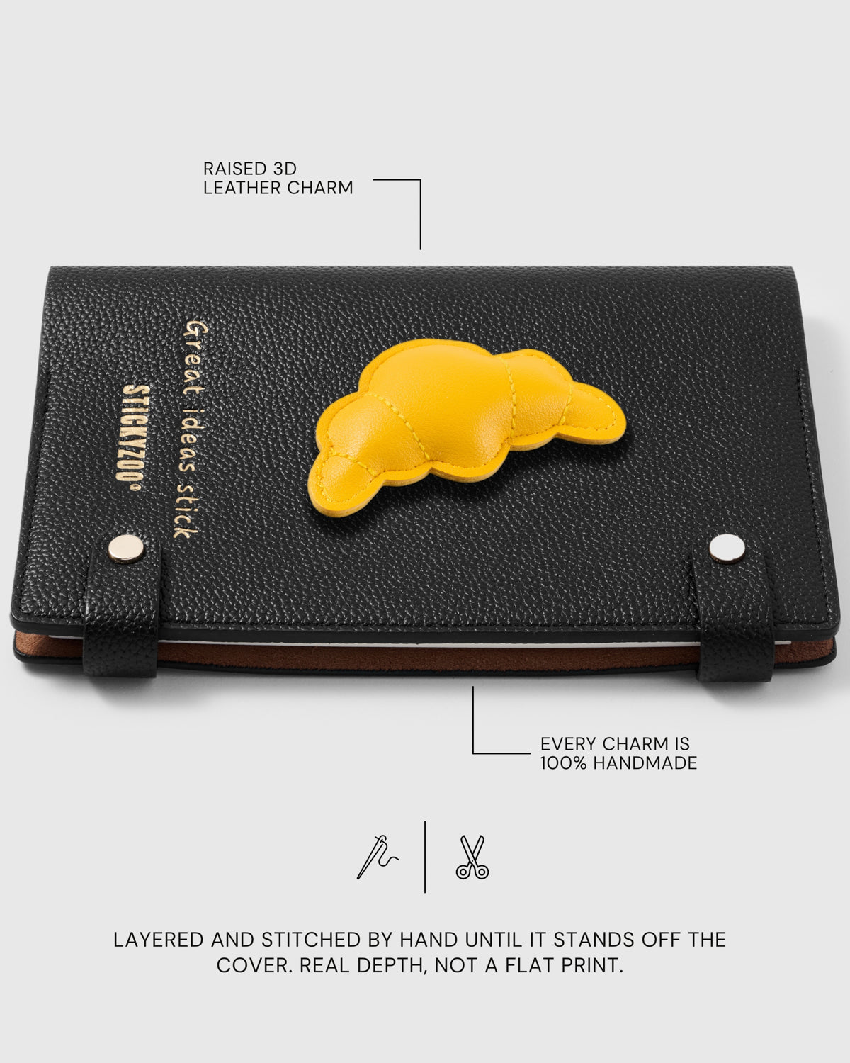 YELLOW CROISSANT TWO NOTEBOOK