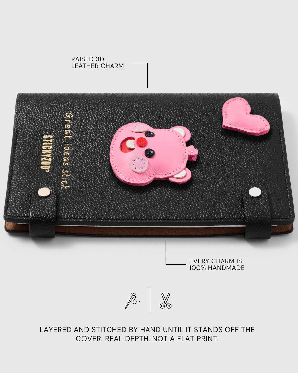 PINK BEAR HEART NOTEBOOK