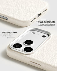 TEXTURED LEATHER CASE — WHITE