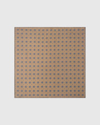 CAMEL DIAMOND FOULARD SILK SCARF