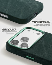 DENIM PHONE CASE — GREEN