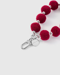 RED POM PHONE STRAP