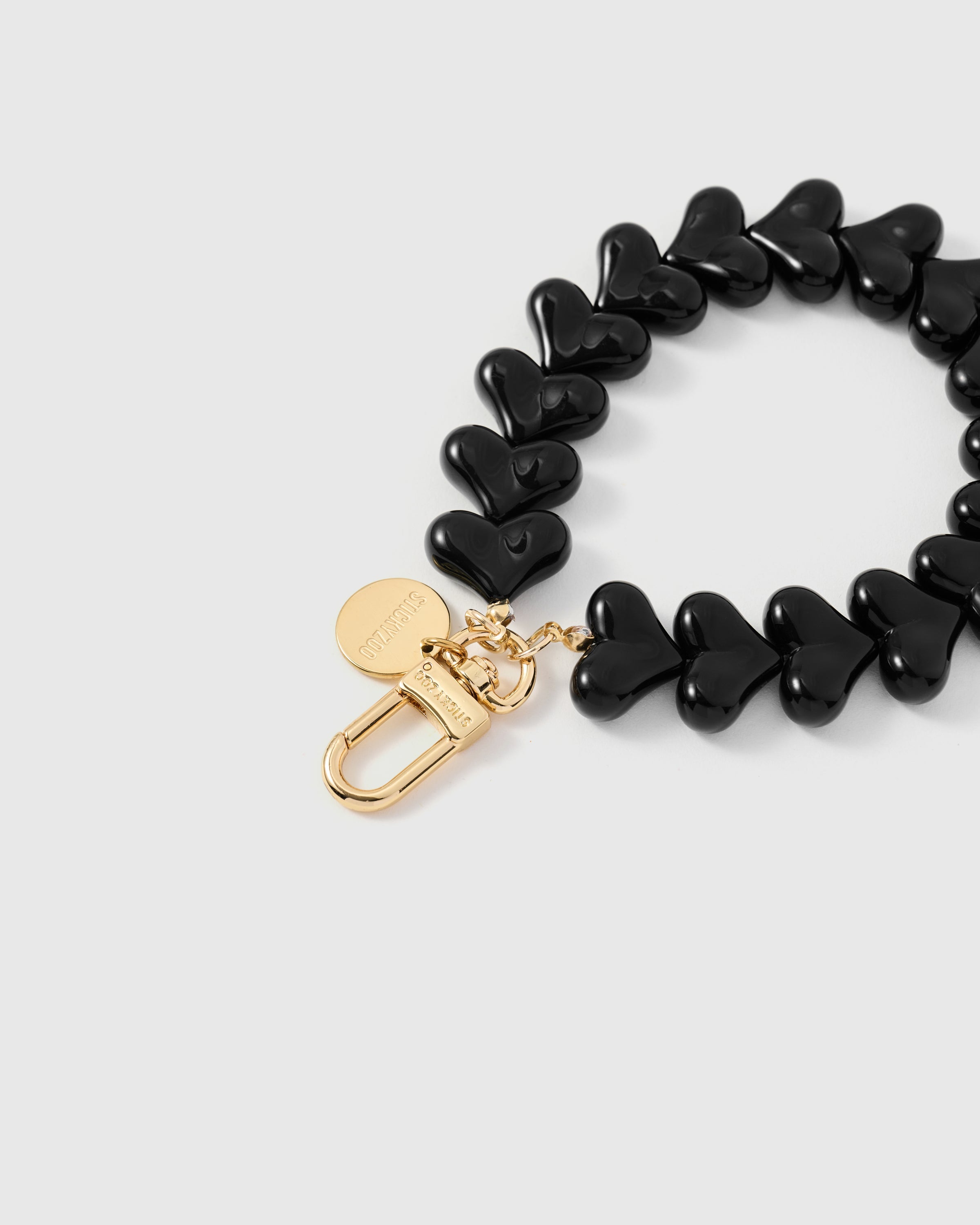 BLACK HEART PHONE STRAP