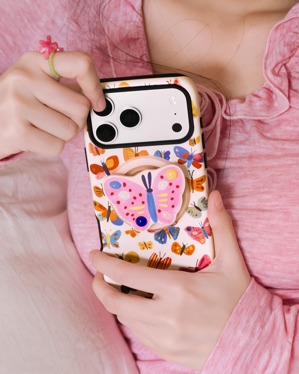 PAINTED BUTTERFLY PHONE CASE