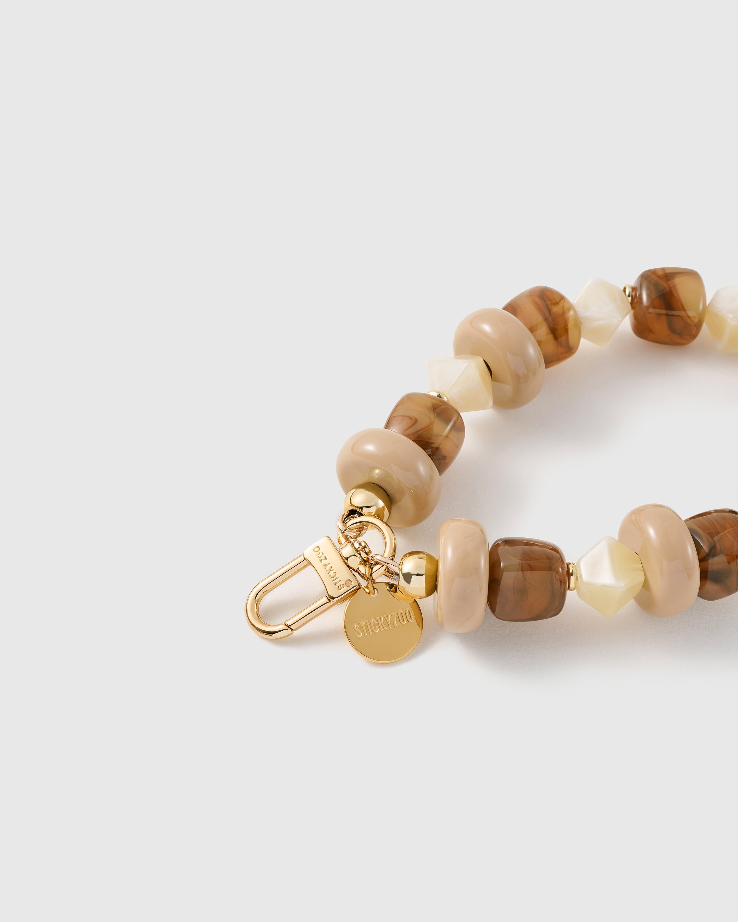 TOFFEE MARBLE MIX PHONE STRAP