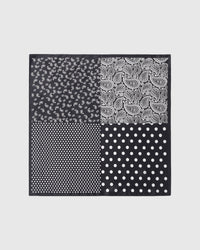 MONOCHROME MIX SILK SCARF