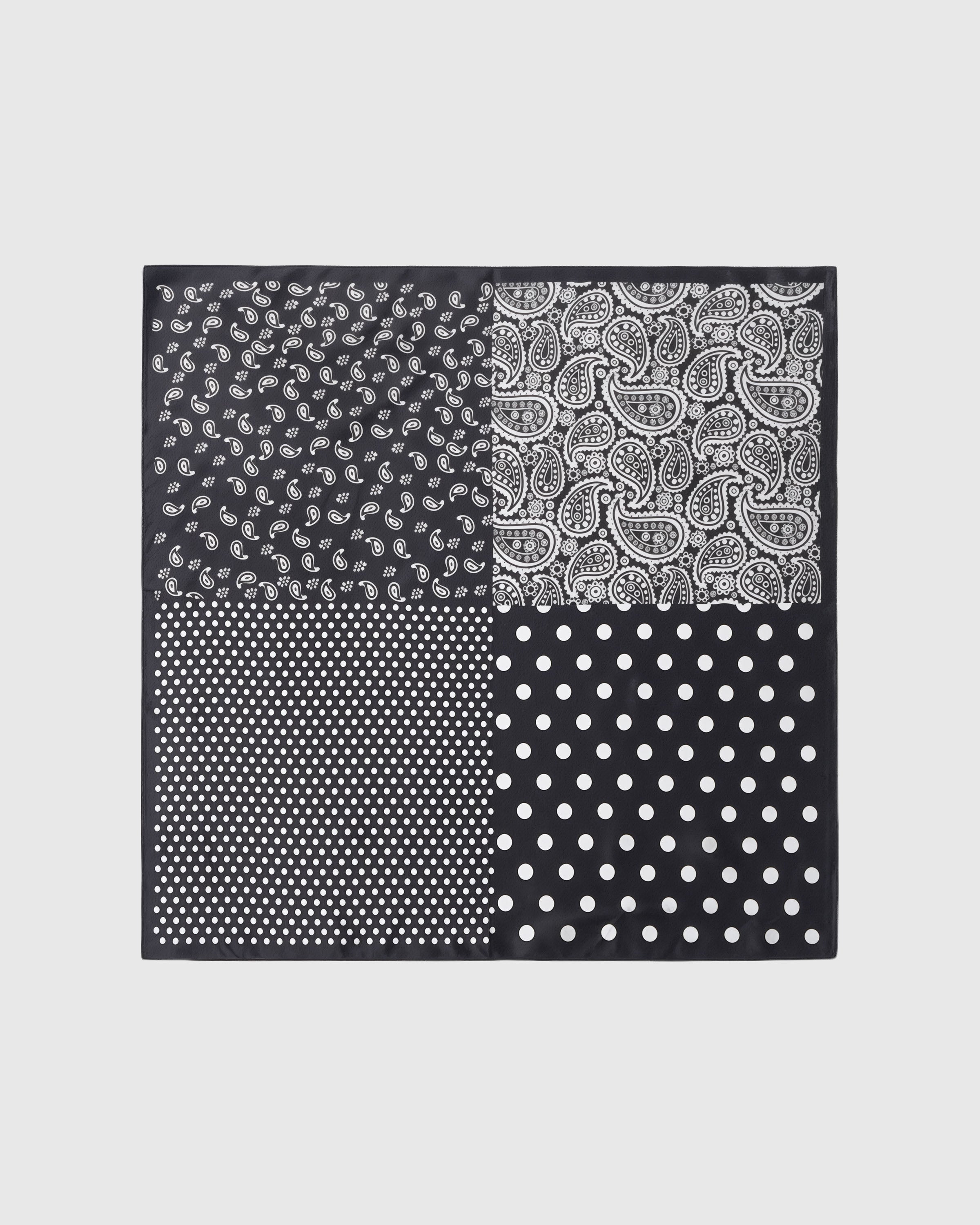 MONOCHROME MIX SILK SCARF