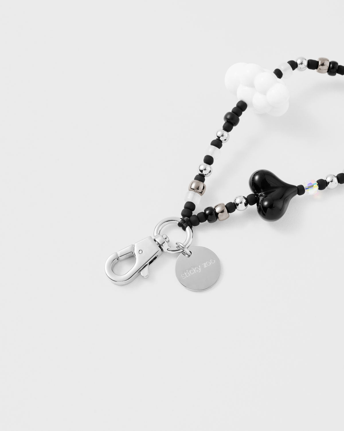 BLACK HEART CLOUD PHONE STRAP