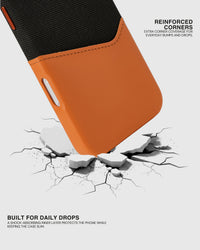 WALLET PHONE CASE — BLACK ORANGE