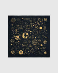 GOLDEN COSMOS SILK SCARF