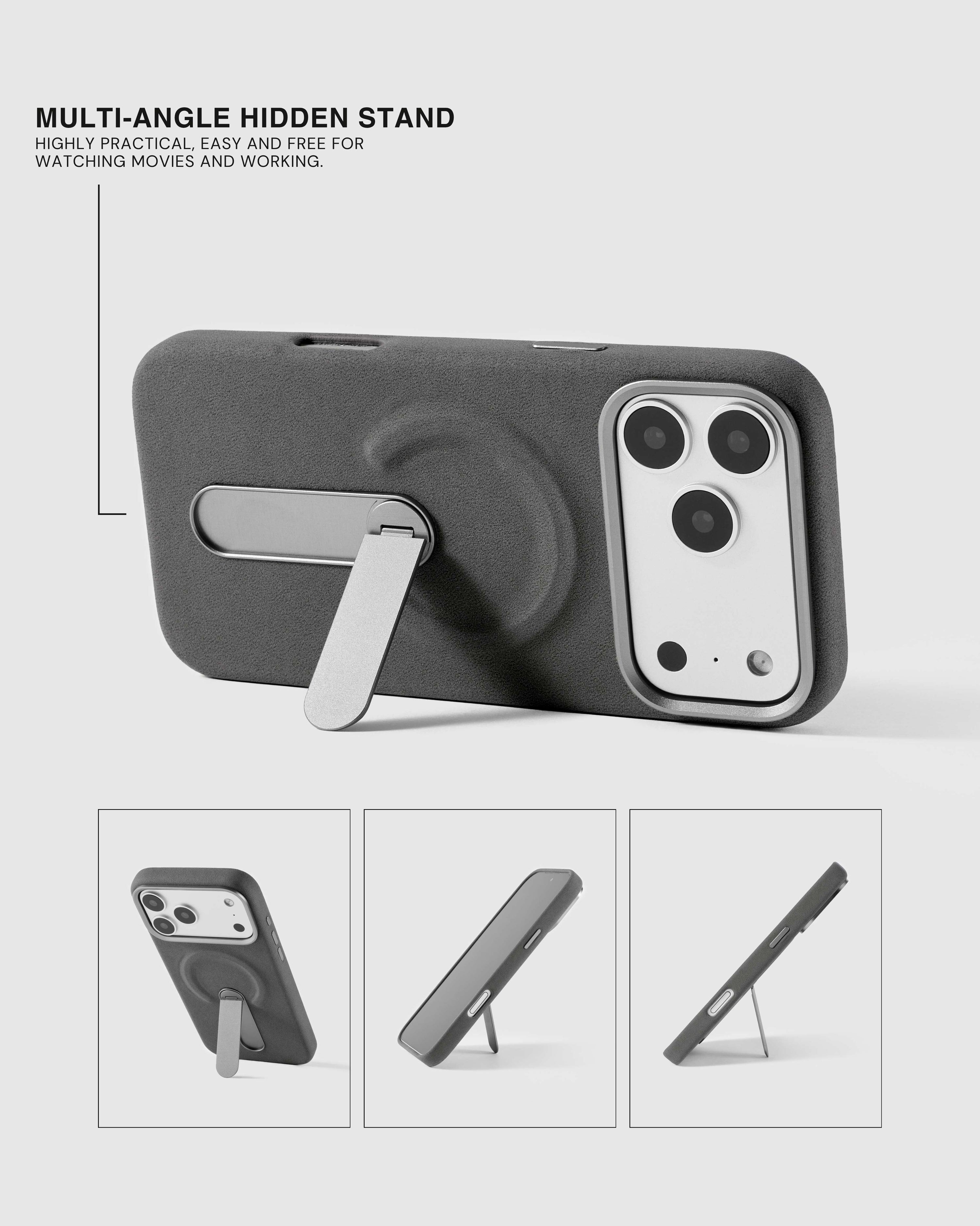 STAND PHONE CASE — GREY