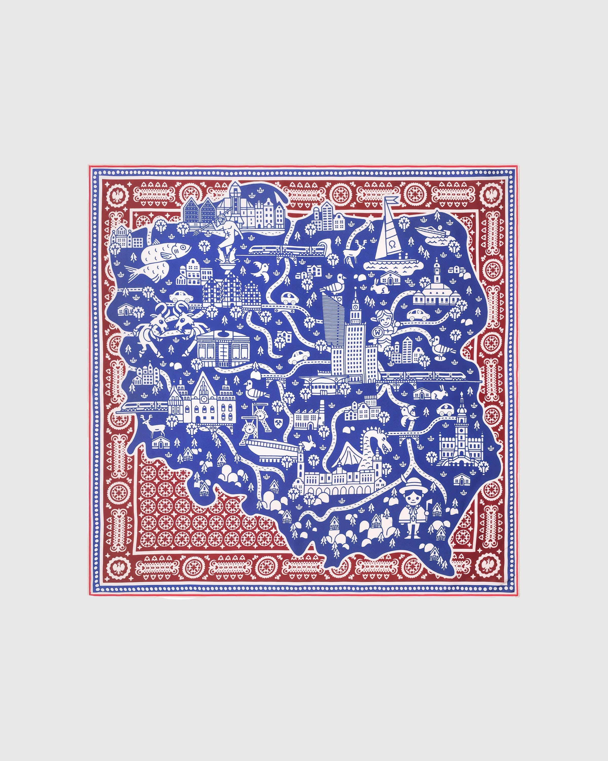 STORYBOOK MAP SILK SCARF