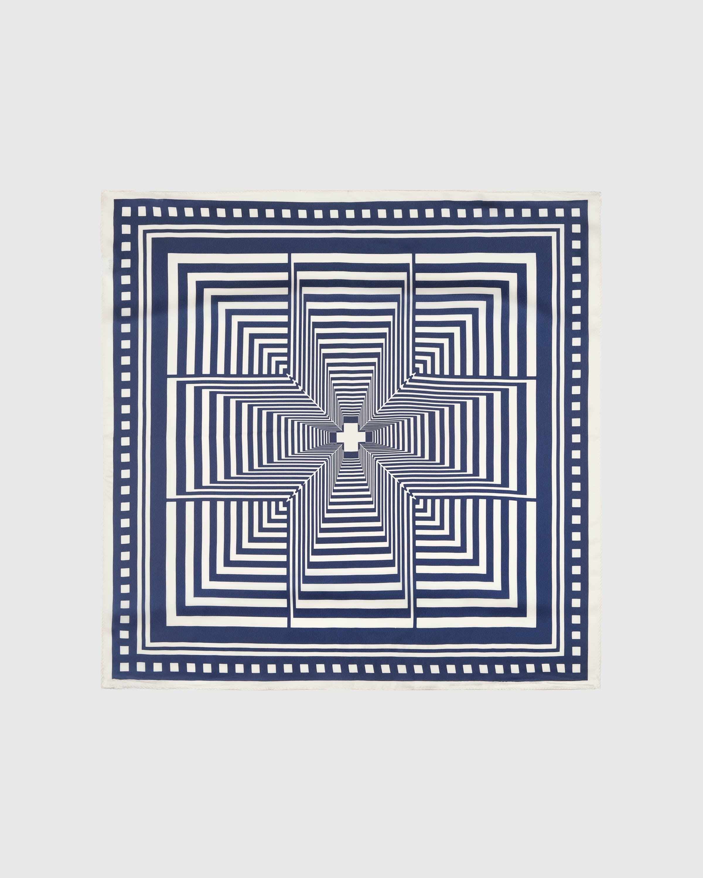 OPTICAL STRIPE SILK SCARF