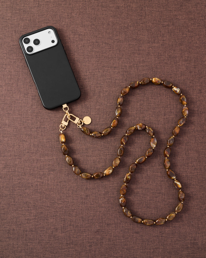 AMBER SMOKE CROSS-BODY PHONE STRAP