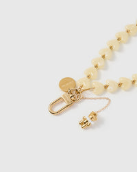 IVORY TEDDY HEART PHONE STRAP