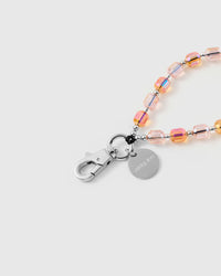 PEACH CRYSTAL PHONE STRAP