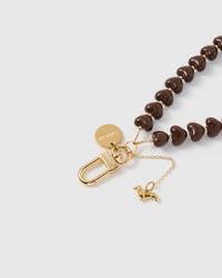 COCOA DACHSHUND HEART PHONE STRAP
