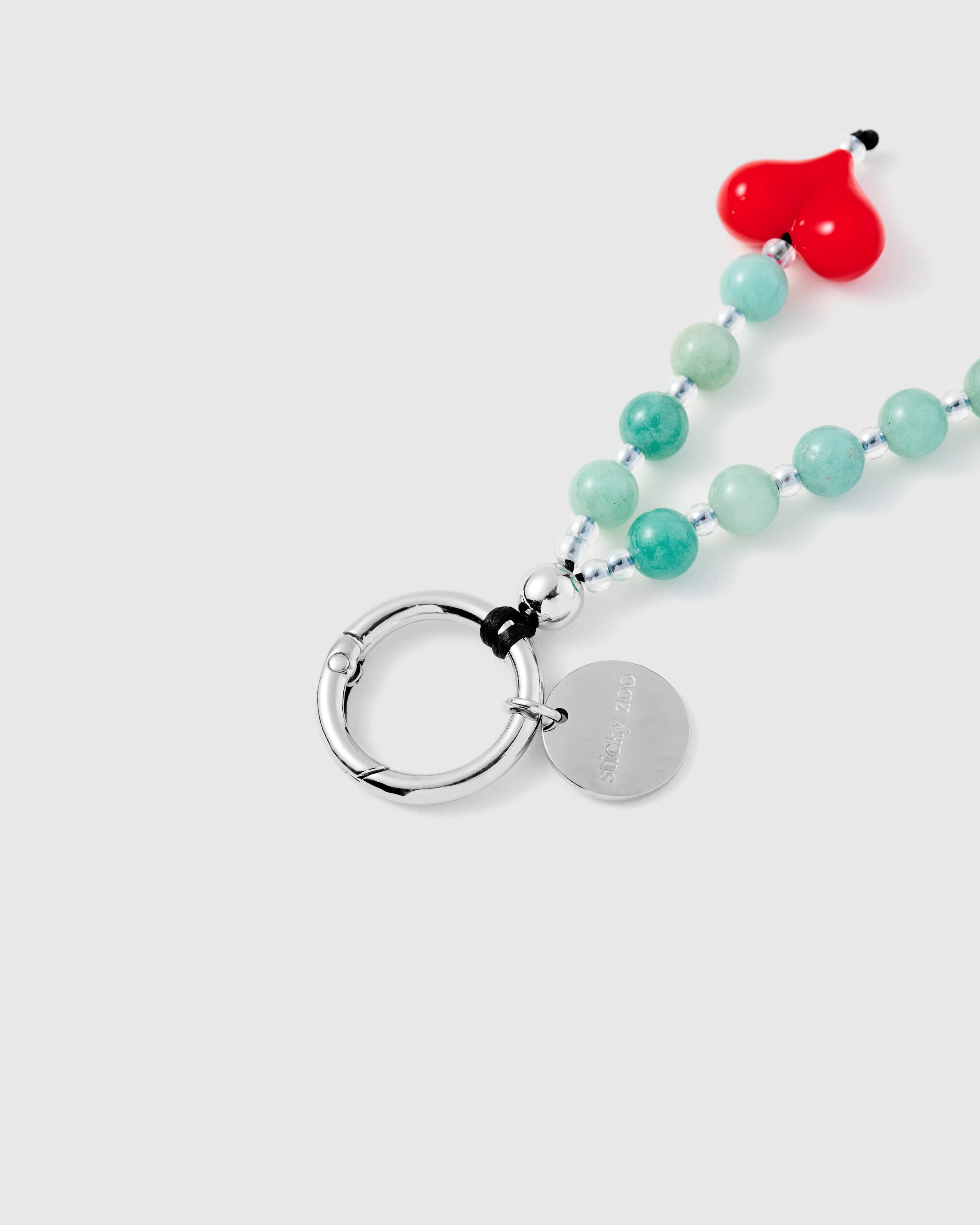JADE HEART PHONE STRAP