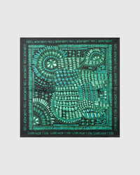 EMERALD DOTWORK SILK SCARF