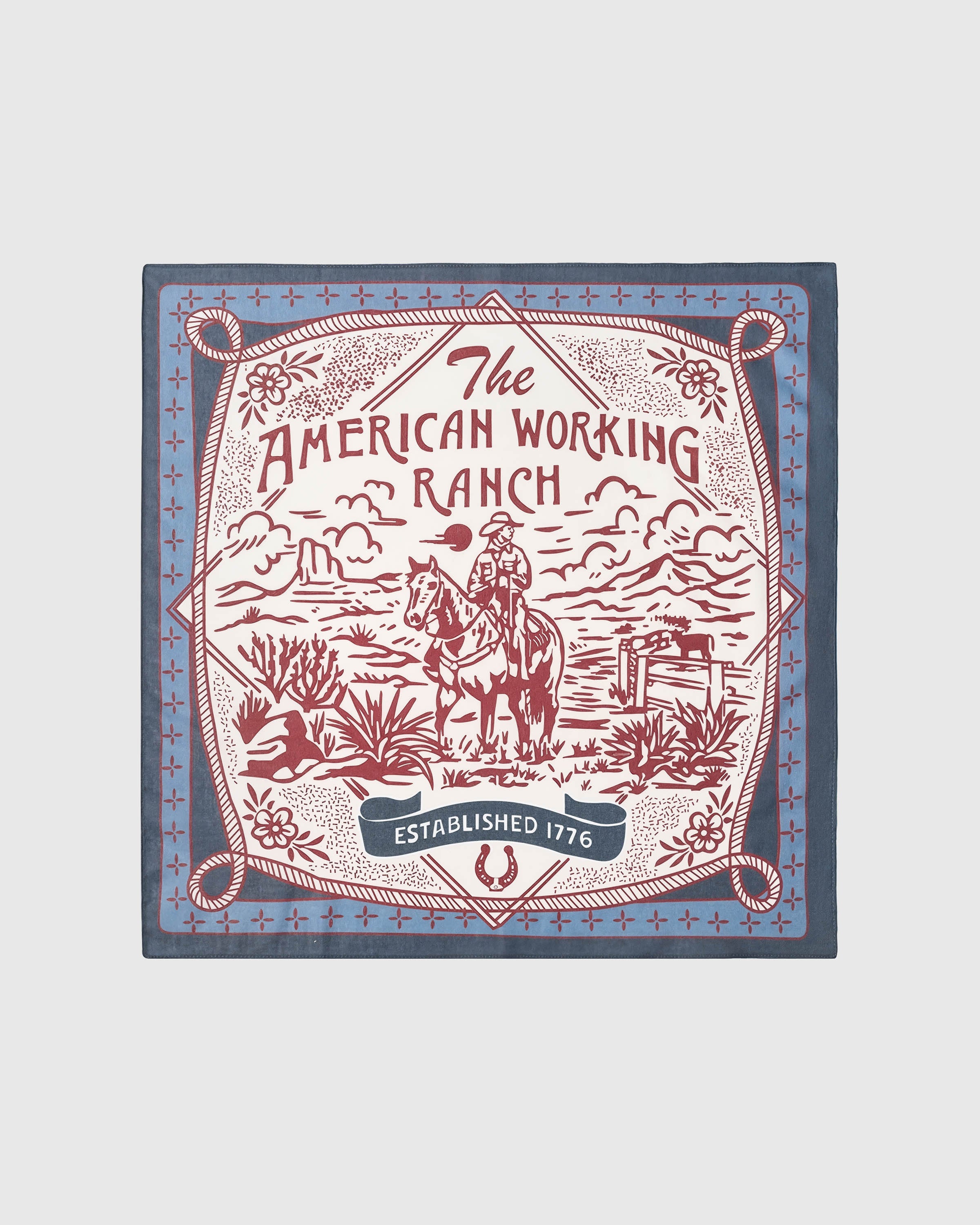WESTERN RANCH SILK SCARF