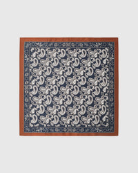 MIDNIGHT PAISLEY SILK SCARF