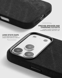 DENIM PHONE CASE — BLACK