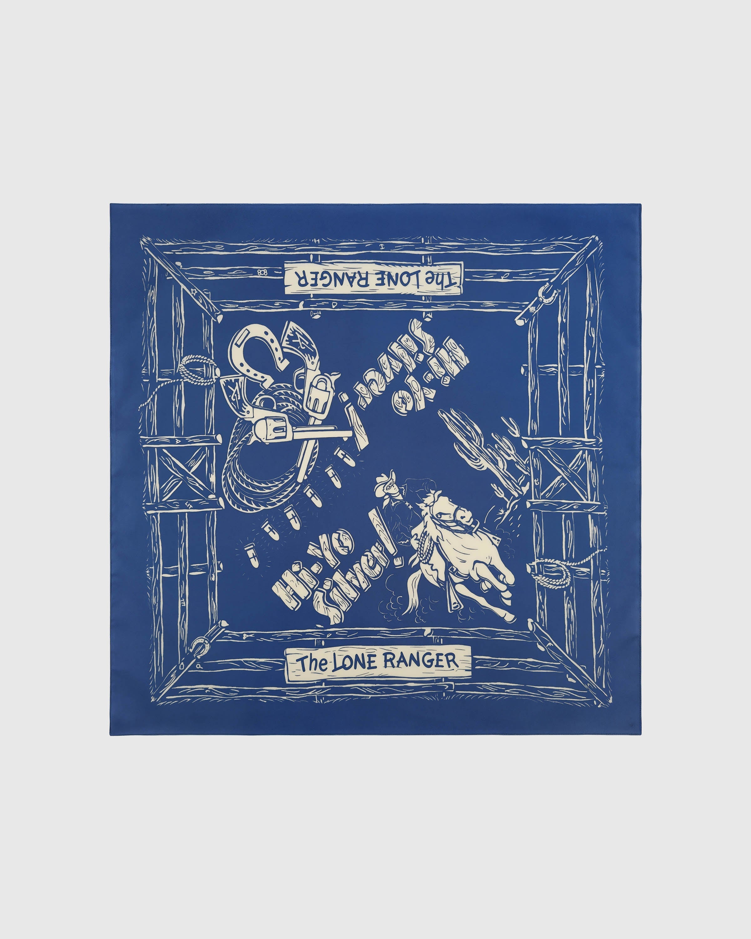 SILVER GALLOP SILK SCARF