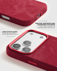 DENIM PHONE CASE — RED