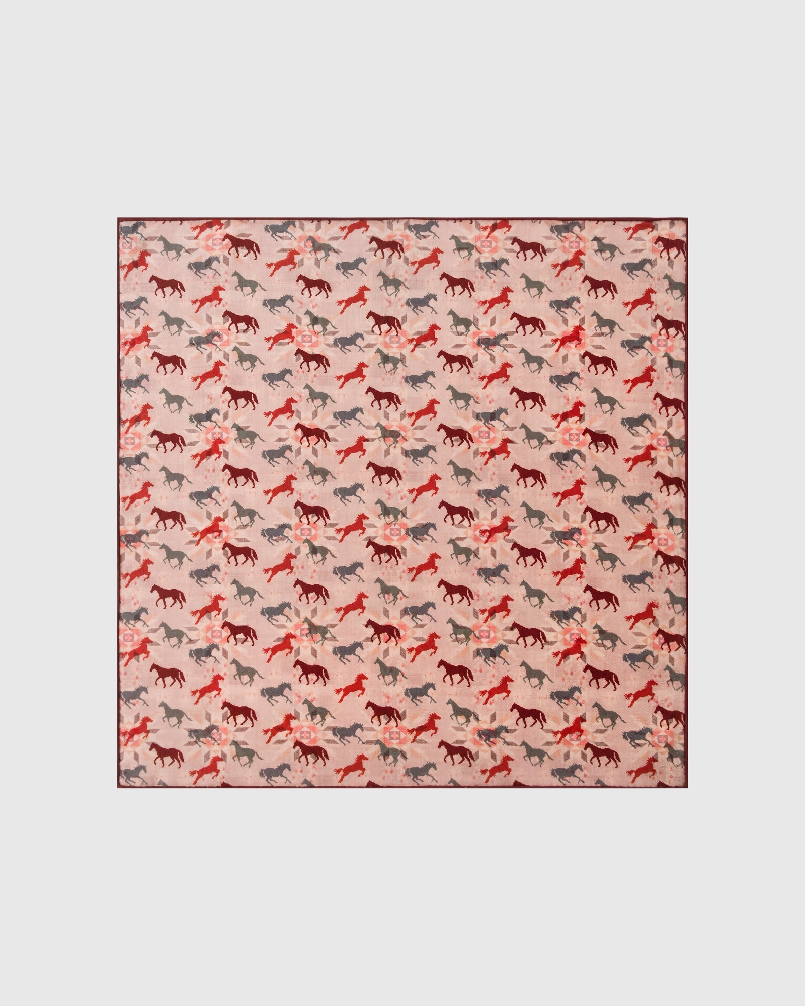 GALLOPING HORSES SILK SCARF