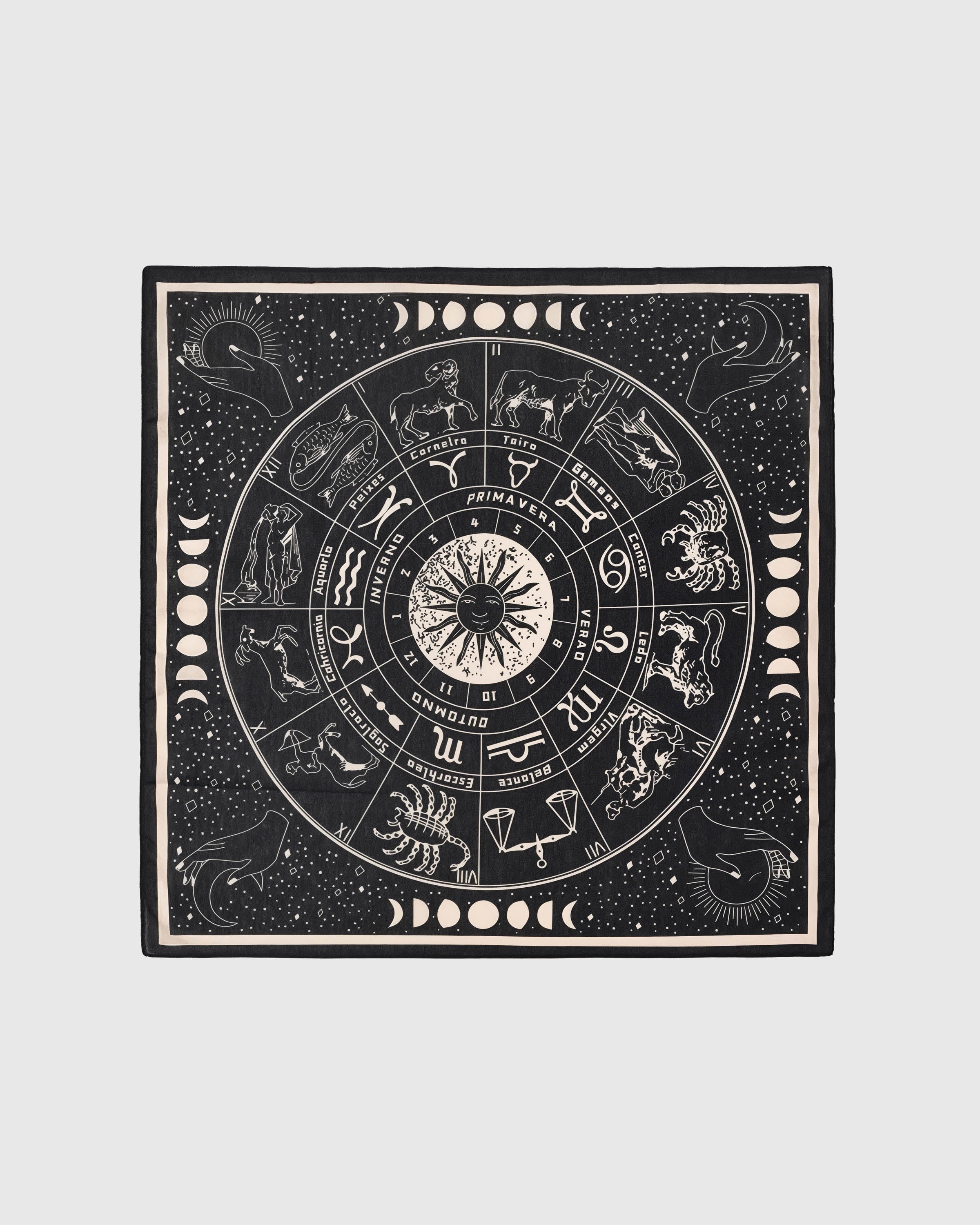 ZODIAC WHEEL SILK SCARF