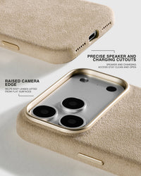 ALCANTARA PHONE CASE — SAND