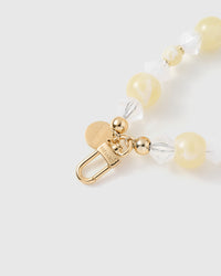 BUTTER CRYSTAL CLUSTER PHONE STRAP