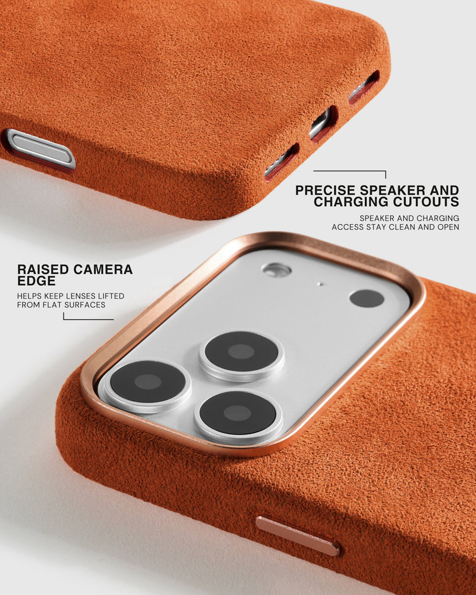 ALCANTARA PHONE CASE — EMBER