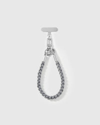 PEWTER BRAID CROSS-BODY PHONE STRAP