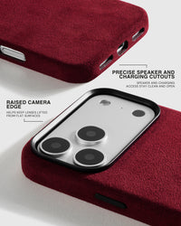 ALCANTARA PHONE CASE — BORDEAUX