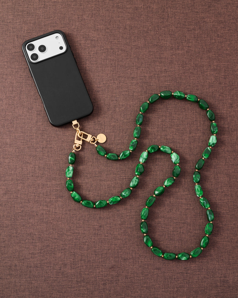 EMERALD SMOKE CROSS-BODY PHONE STRAP