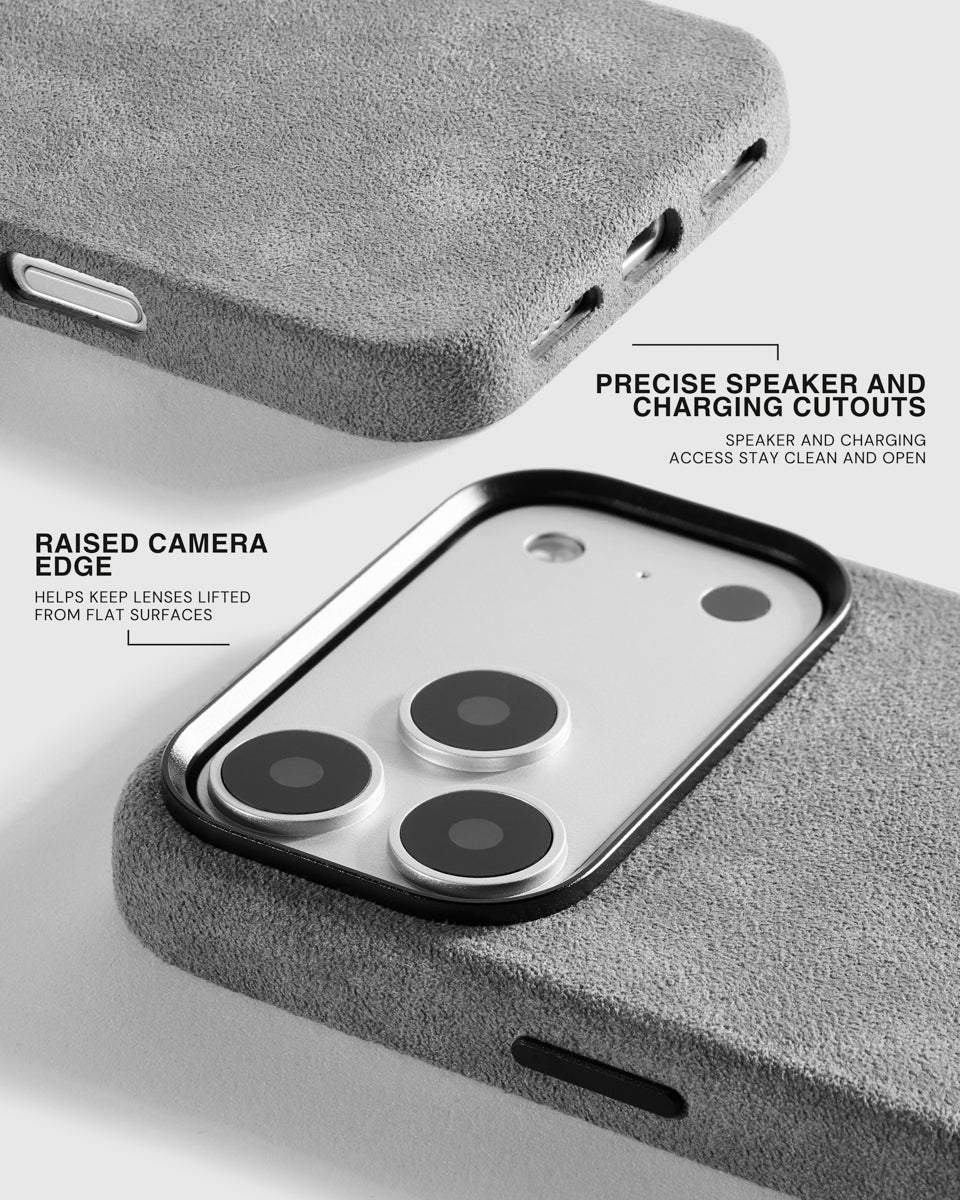 ALCANTARA PHONE CASE — ASH
